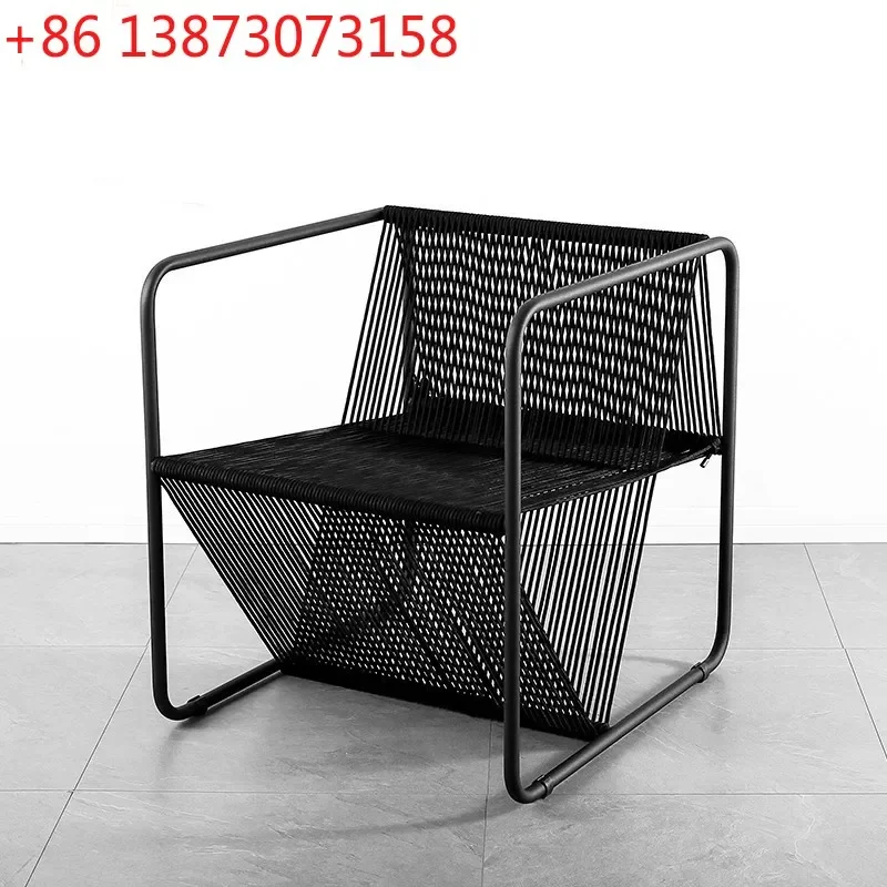 Outdoor leisure simple modern rattan chair sofa terrace courtyard balcony homestay waterproof sunscreen rattan furniture