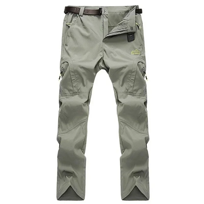 Breathable Travel Pants Outdoor Stretch Hiking Pants Men Summer Quick Dry High Elastic Trekking Fishing Climbing Trousers L-5XL