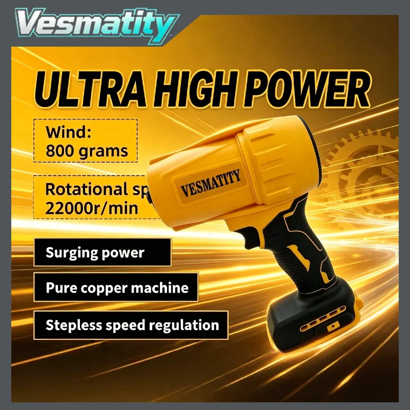Brushless Turbo Fan Leaf Blower Wireless Handheld Dusting Tool 30000RPM 20V for Sweeping Leaves Dust Pro for DeWALT Battery