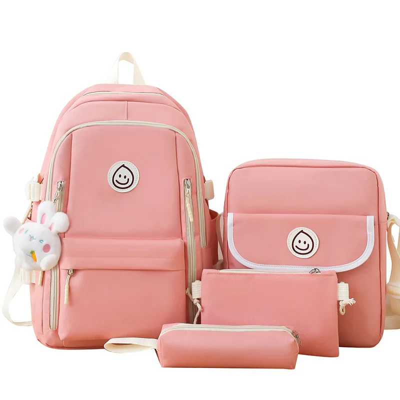 Conjunto de mochila sencilla para ordenador portátil, Bolsa Escolar ligera y de gran capacidad, estilo coreano, novedad de verano, 2023