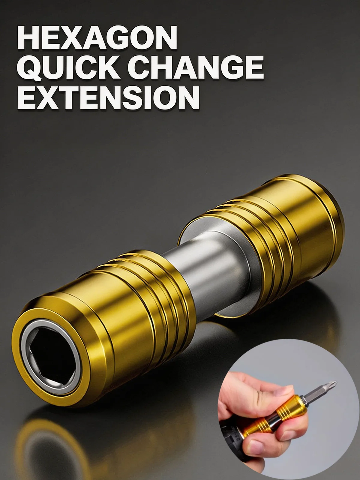 Hex Quick Change Screwdriver Bit Holder Double Head Extension Rod Locking Adapter For Electric Drill Tool Motorcycle Repair