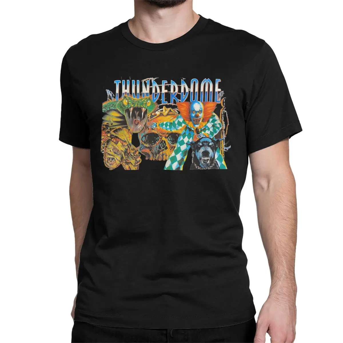 ThunderGenre Hardcore Wizard Music T-shirt à manches courtes pour hommes et femmes, T-shirt vintage, 100% coton, vêtements d'été