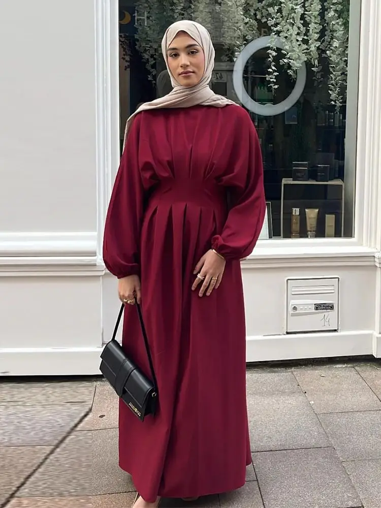 Robe Abaya en lin pour femmes, vêtements islamiques pour femmes, robe musulmane arabe, robe éducative, blanc, Ramadan, Dubaï, Turquie