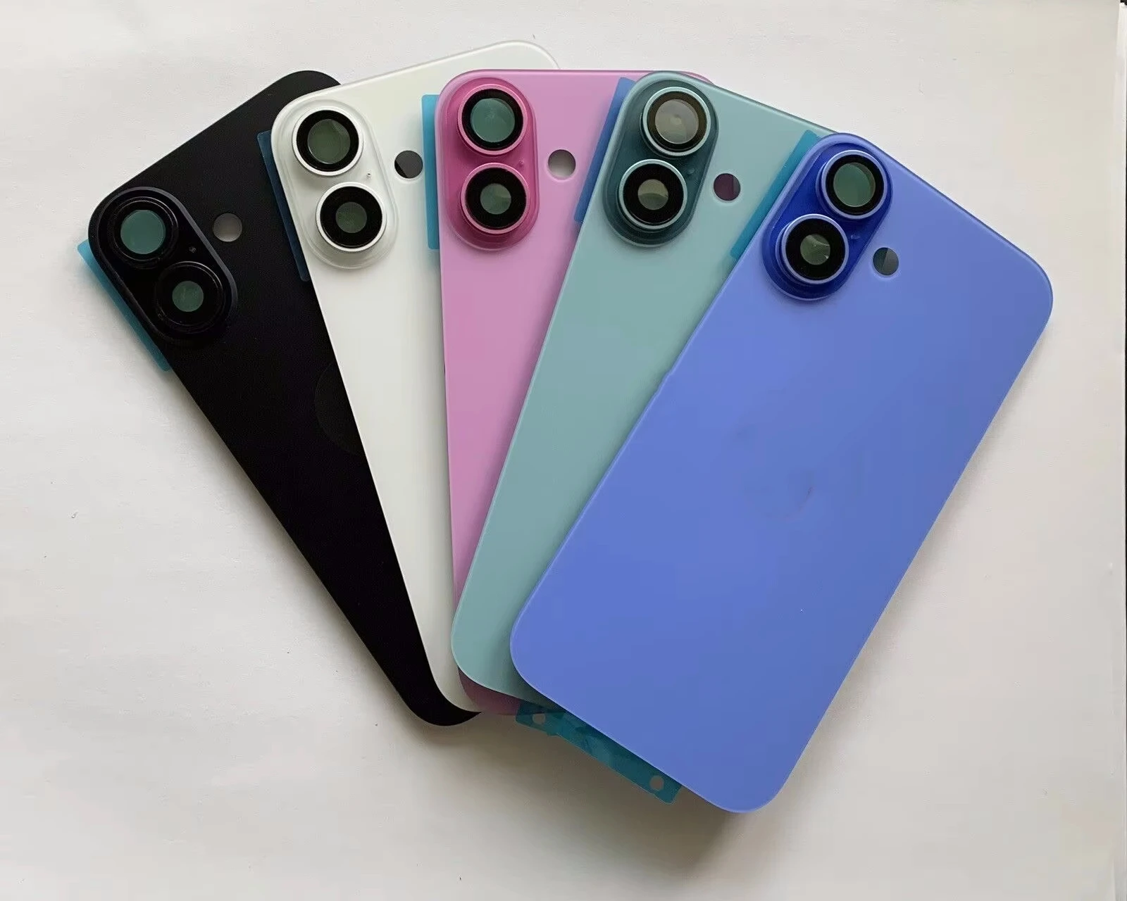 

Back Cover Glass With Camera Lens Iron Plate Magnetic Ring For iPhone 16/16 Plus Battery Rear Door Housing Repair Replacement