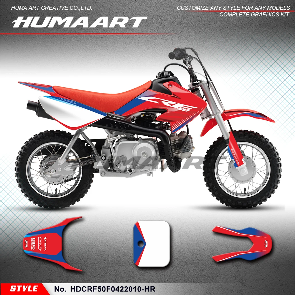 HUMAART Dirtbike Graphics Racing Sticker for Honda CRF 50F CRF50 F 2004-2023, Replaces,  HDCRF50F0422010-HR