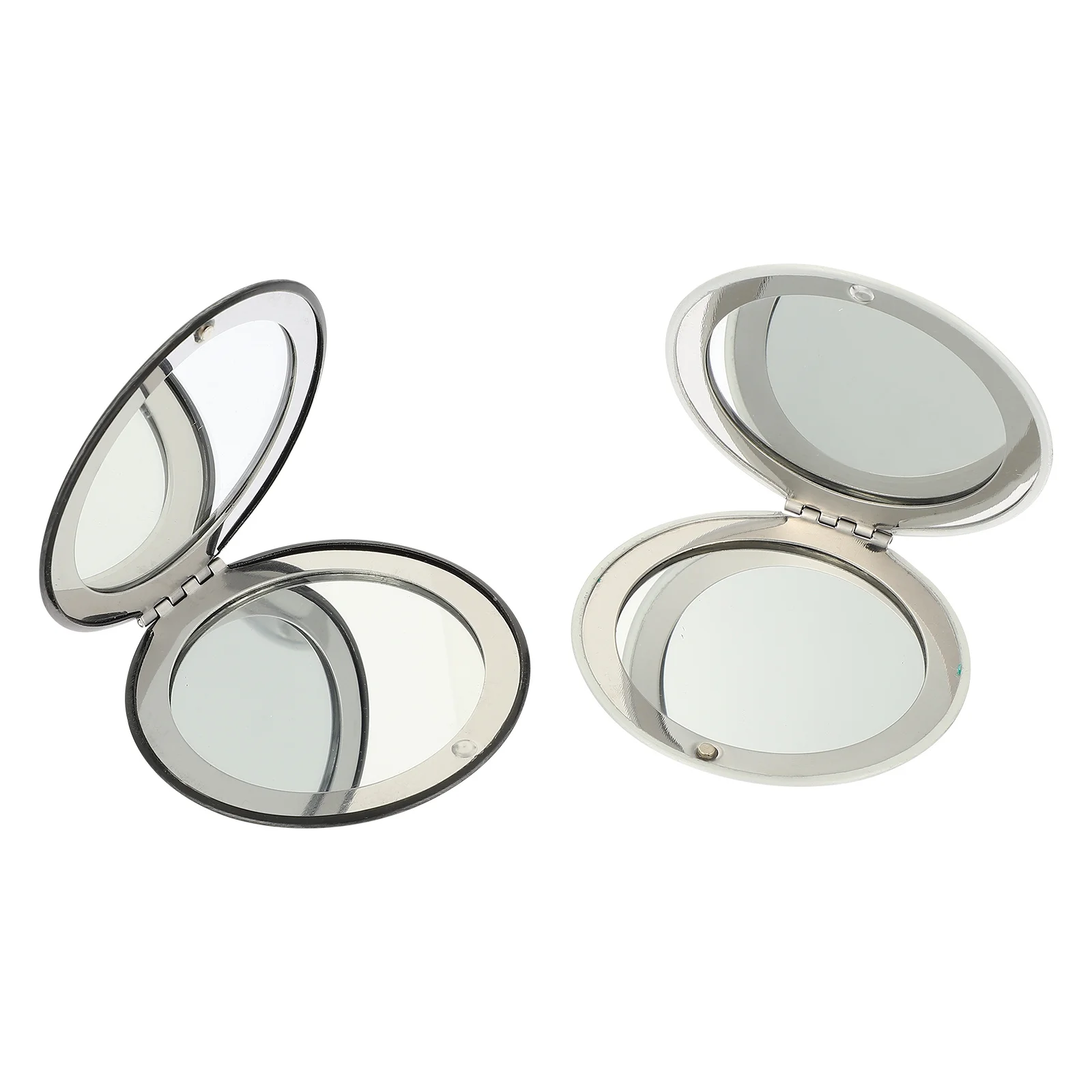 Mini miroirs de maquillage pliants compacts Double face, 2 pièces, miroirs de vanité de poche portables, miroir de voyage pliable pour l'extérieur