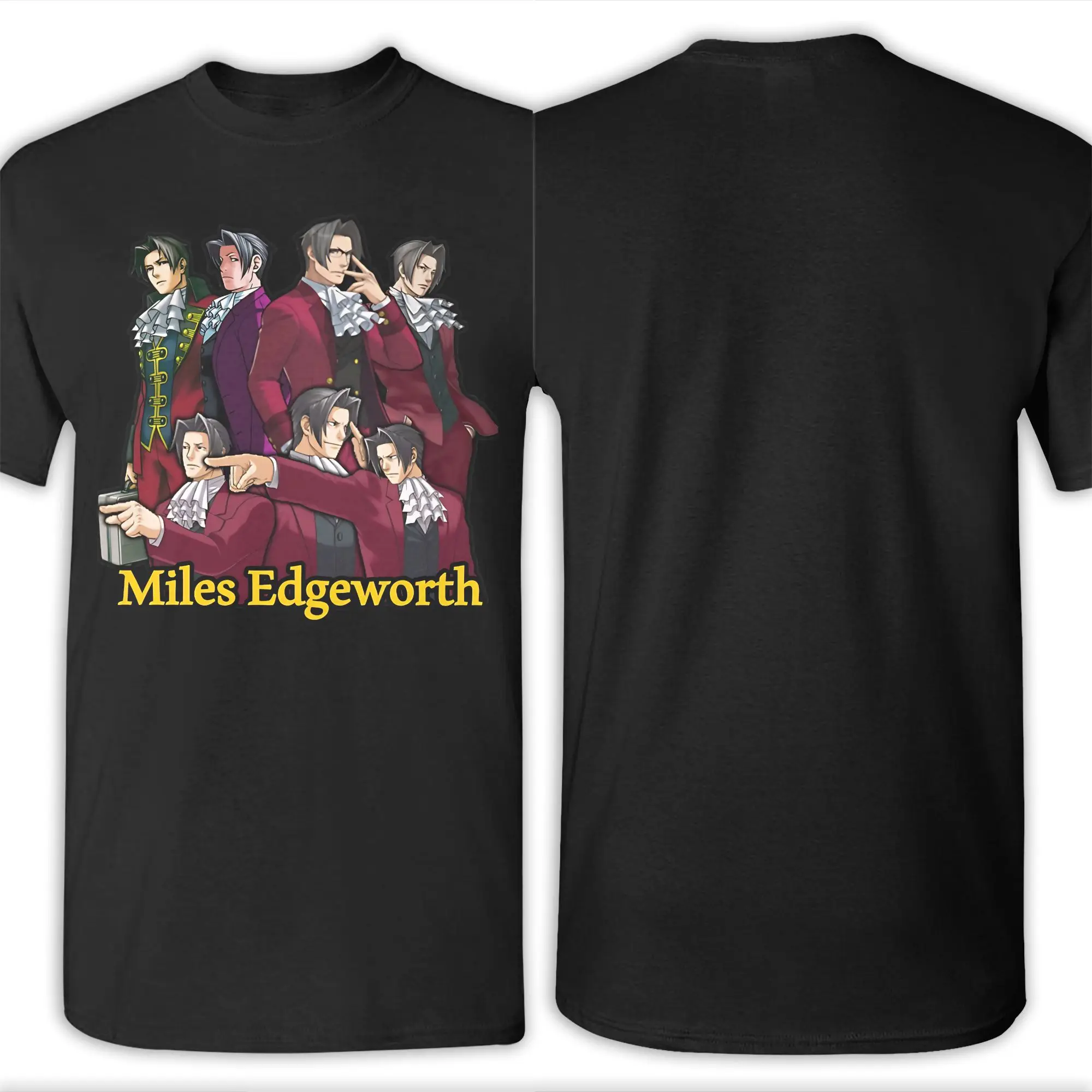 جديد وصول مايلز Edgeworth Ace المحامي فينيكس تي شيرت للجنسين القطن تي شيرت ملابس قصيرة الأكمام #6