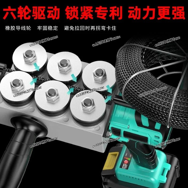 

Электрическая машина для вытягивания проволоки, автоматический съемник проводов, универсальный инструмент для вытягивания проволоки для электриков и сантехников