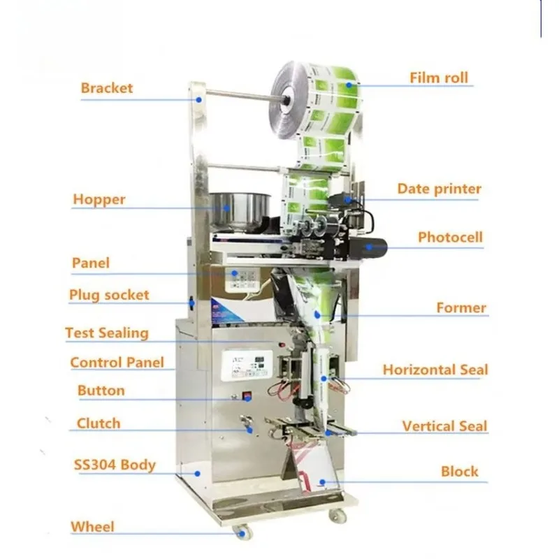 SMFZ-70 Automatic Tea Packaging Machine Small Chilli Powder Packing Machine With Date Printer