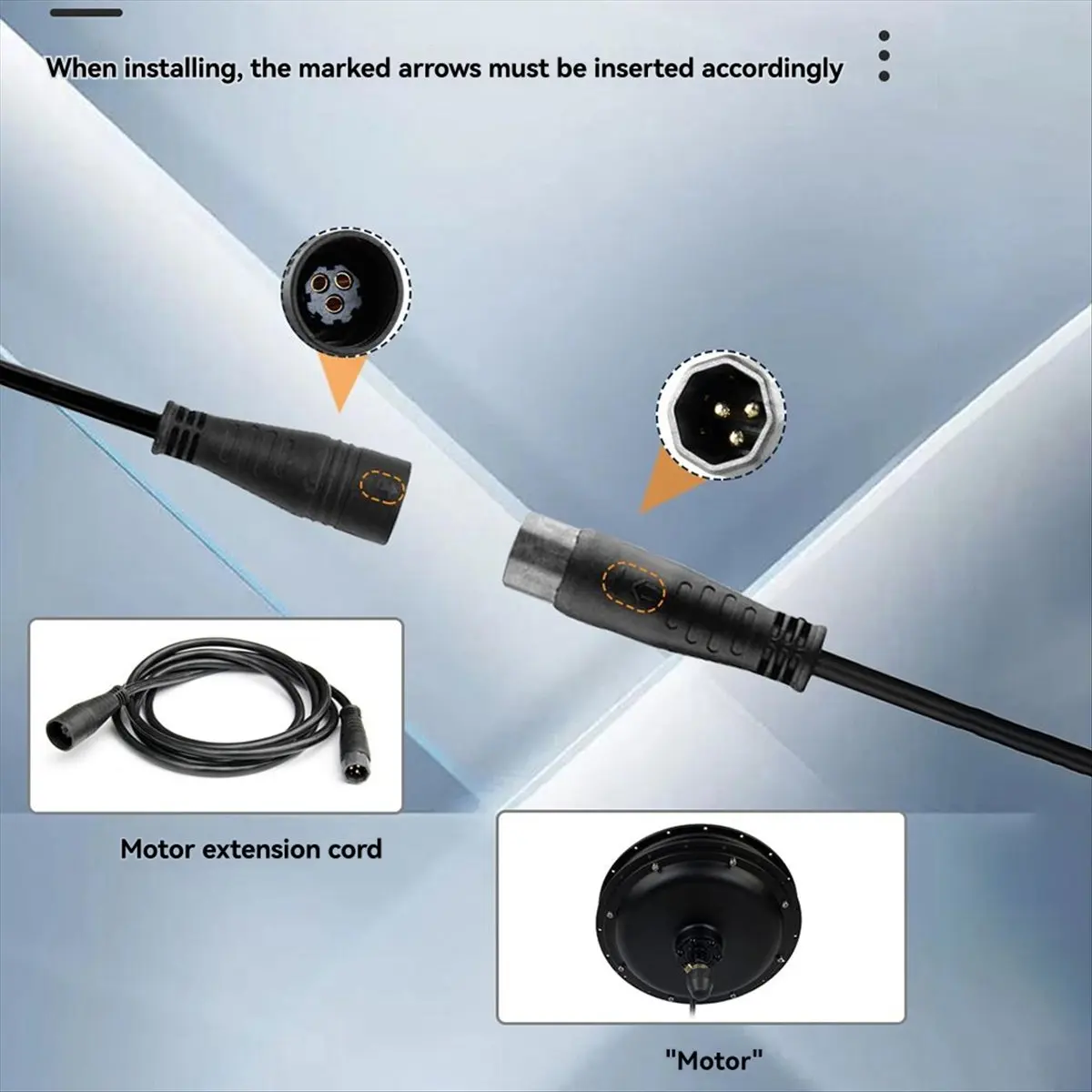 (CLOS) Motor Repair 9 Pin Motor Cable 1600mm Extension Cable for E-Bike 750W 1000W Motor Electric Bike Accessory