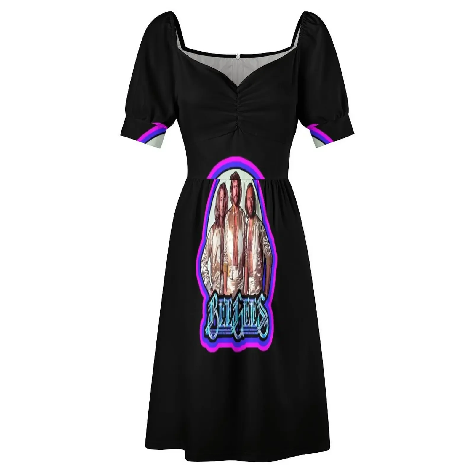 فستان Bee Gees Vintage 1970s الكلاسيكي المتعثر بدون أكمام ملابس نسائية صيفية فستان صيفي للنساء 2025