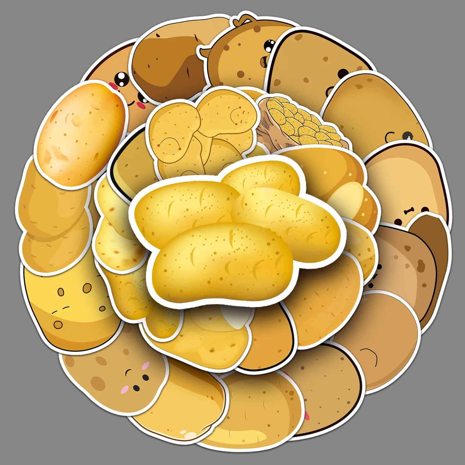 

10/50PCS Vegetable Potato Funny Meme Sticker Cartoon Cute Graffiti Creative DIY Luggage Scooter Bicycle Desk Decal Toy Gift