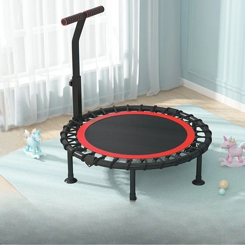 Trampoline indoor household, foldable anti-rollover fitness toy jumping bed