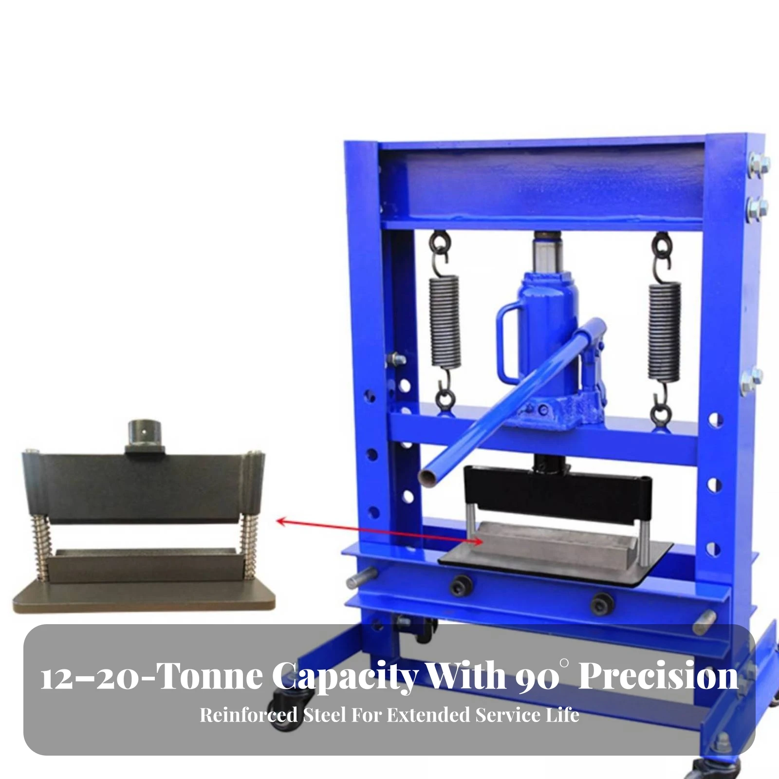 Metal Bending Attachment 90-Degree Hydraulic Press Brake Attachment Press Brake with Compression Springs Precision Heavy-Duty