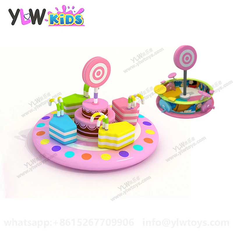 

YLWCNN Customized Toddlers Soft Play Equipment,Kids Eletric Ridding Toy Amusement Playground Baby Soft Carousel Sweet Candy