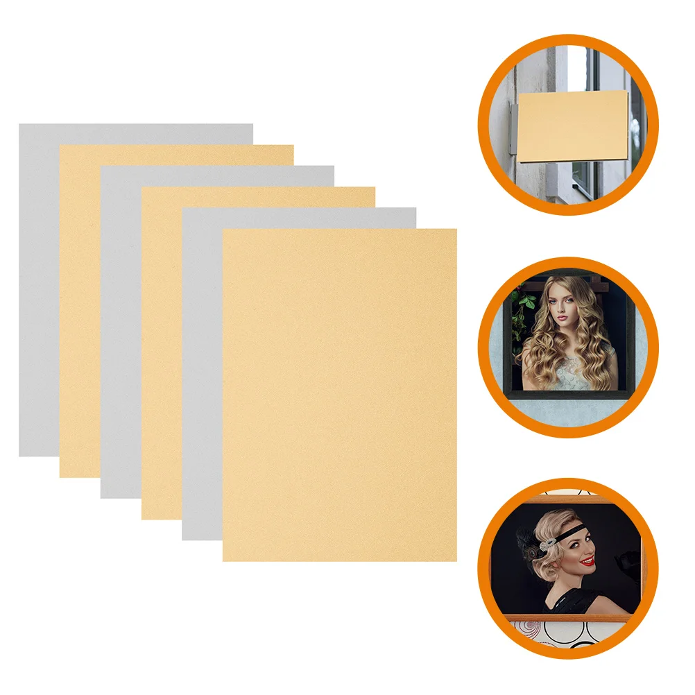 

6 Pcs Award Plate/Commemorative Pearl Metal Aluminum Sublimation Blanks Alloy Sign