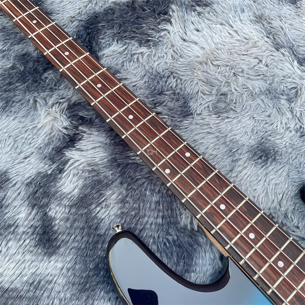 High-quality custom-made electric bass 4-string 5-string bassblack circle blue body maple fingerboard