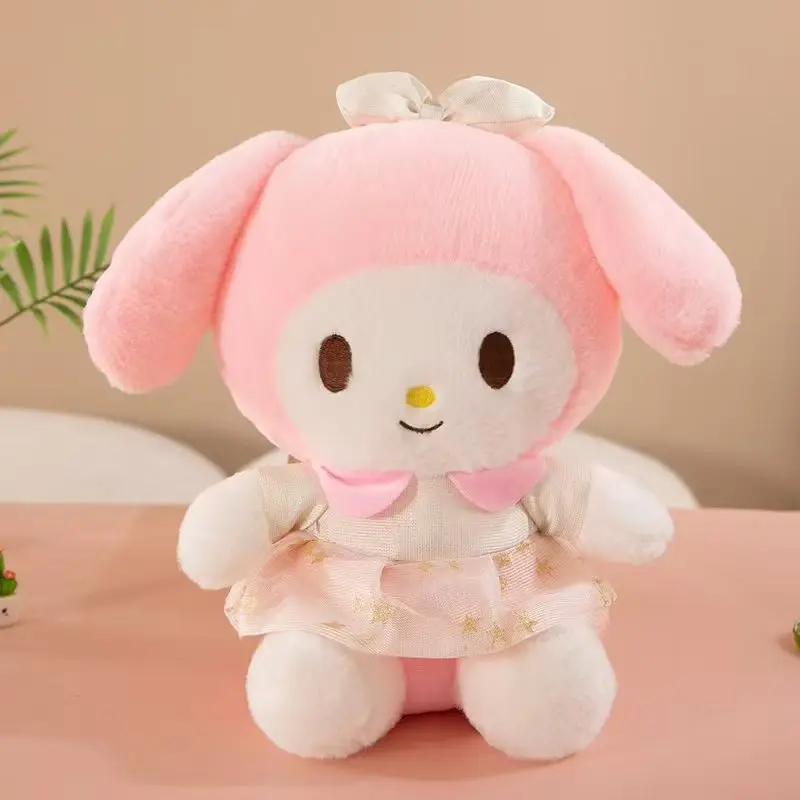 Nouveau Sanrio Kuromi mélodie 30cm peluche jouet Kawaii dessin animé sac à dos pendentif poupée pour enfants créatif Couple Festival cadeau