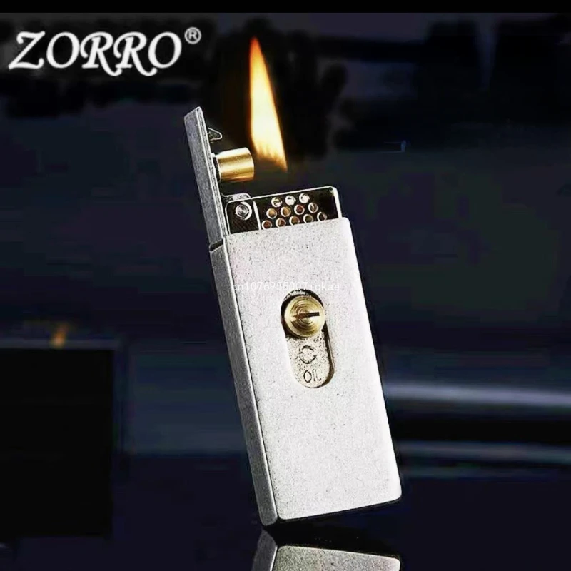 ZORRO-Authentic Windproof Kerosene Lighter, Matchbox Creative, Automatic Ejection Ignition, Men\'s Gift, Original