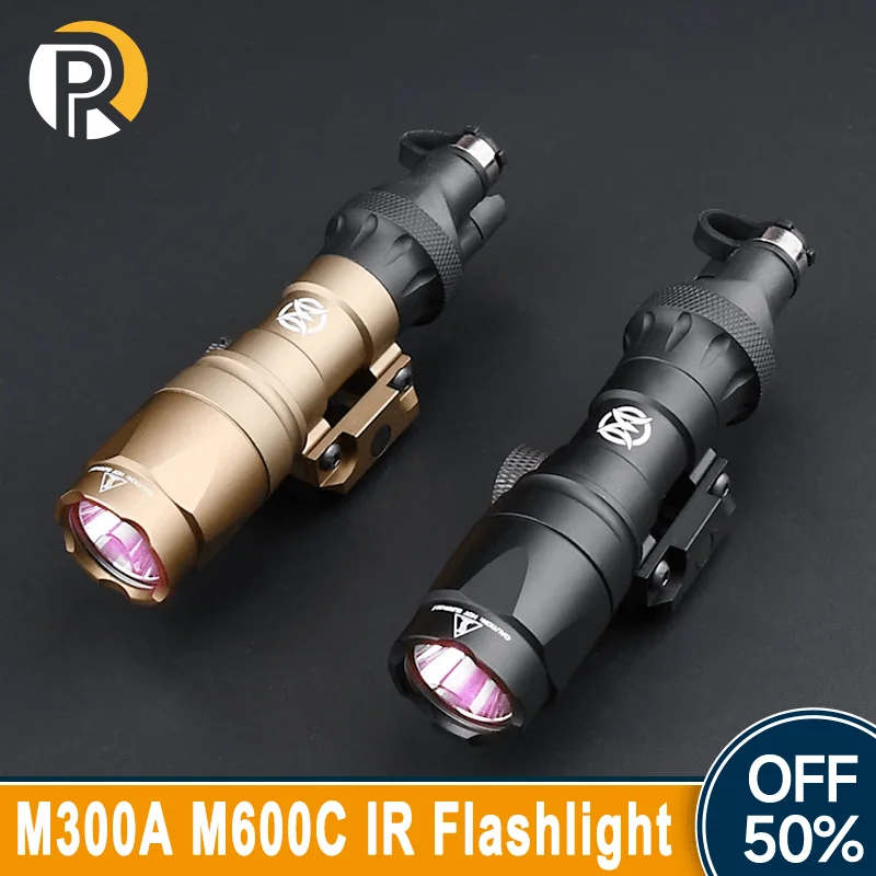 Tactical M600 M300 IR Illuminator Flashlight M600C M300A 850nm IR Light Hunting Weapon Scoutlight With Dual Function Switch Cap