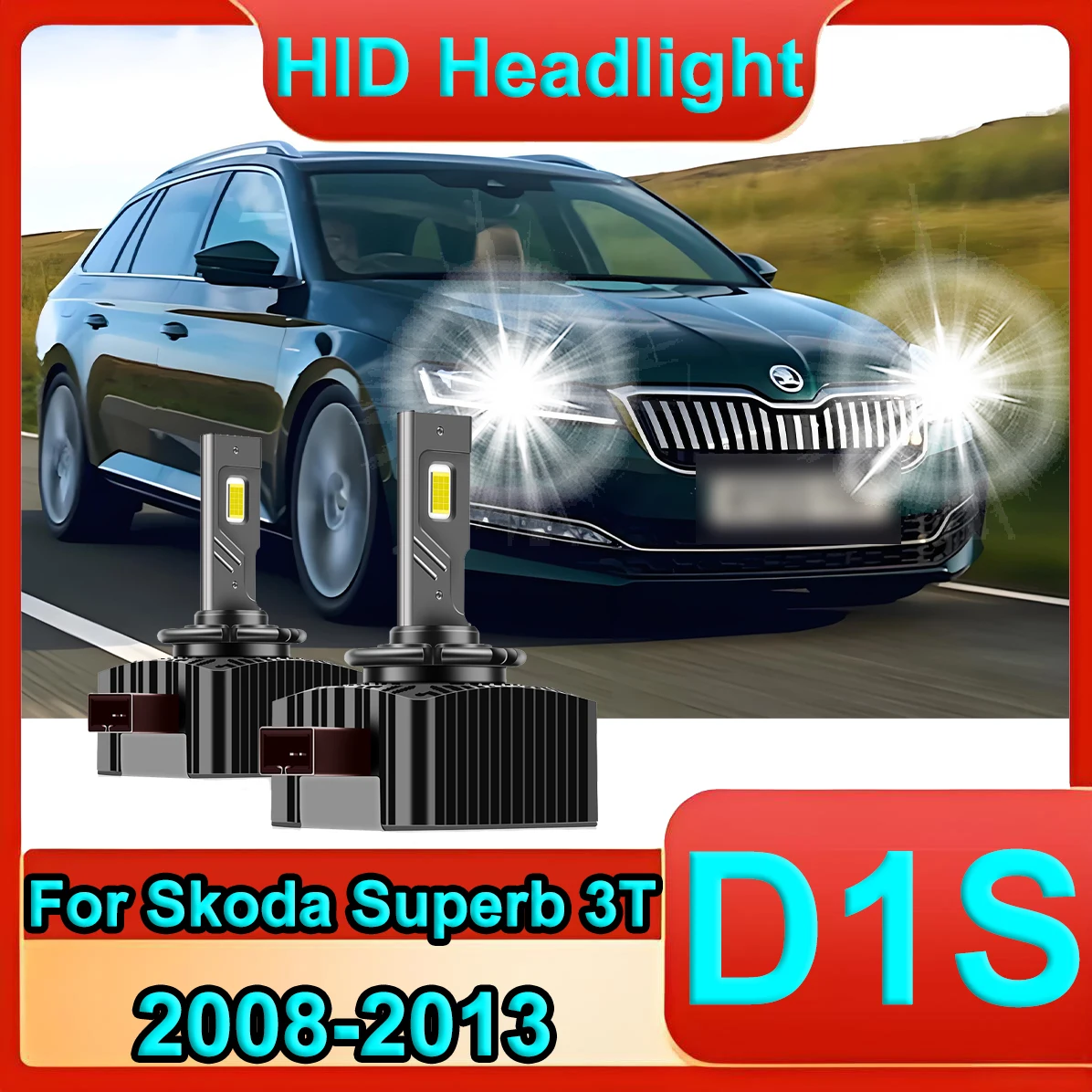 

120W D1S Canbus LED Headlight Bulbs 30000LM HID Xenon Lights 6000K White For Skoda Superb 3T 2008-2011 2012 2013 High Brightness
