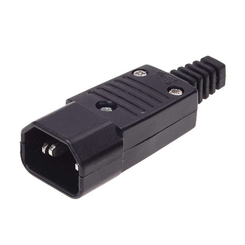 Retail 3Pcs 250V 10A Power Connector - 2Pcs IEC 320 C14 Plug To C13 Socket & 1Pcs IEC-320 C14