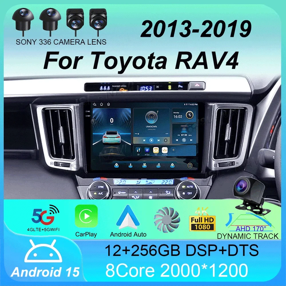 

Car Radio Android 15 Carplay Auto For Toyota RAV4 Rav 4 2013 2014 2015 2016 2017 2018 2019 Multimedia Video Player GPS Head Unit