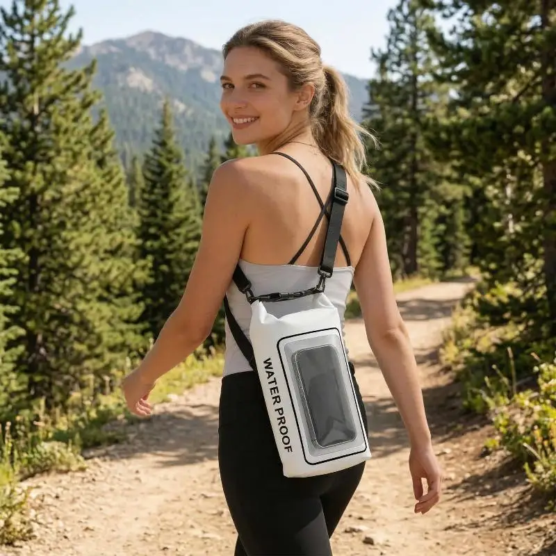 2L PVC Swimming Waterproof Bag Universal Dry Phone Case for Canoeing Trekking and Essential Water Activities