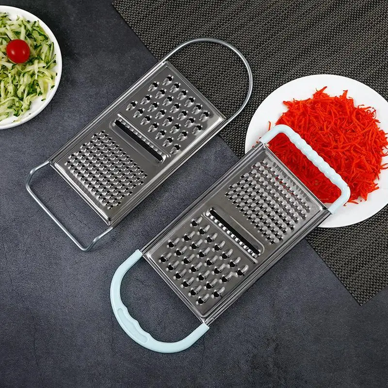 【CC】Innovative Stainless Steel Kitchen Scrubber Scraper Multi-Purpose Household Potato Shredder Vegetable Cleaning Peeler Tool