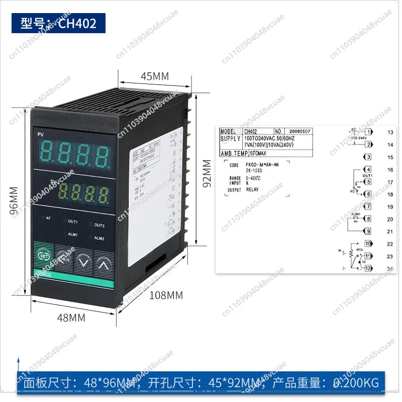 CH102 CH402 CD701 CD901 Digital Display Thermostat, Intelligent Temperature Regulator, Temperature Controller