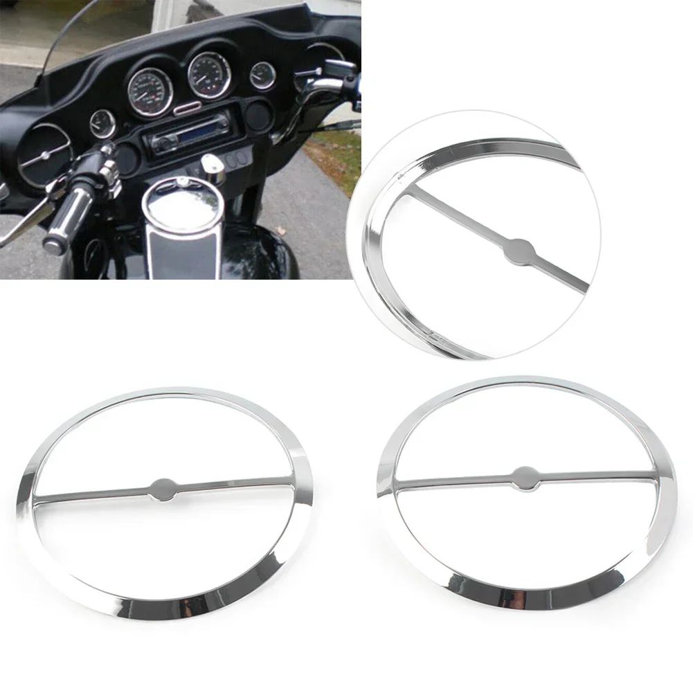 

2 Pcs Chrome Motorcycle Speaker Inner Fairing Cover Trim Grill For Harley Davidson Electra Tri Street Glide FLHX 2014-2023