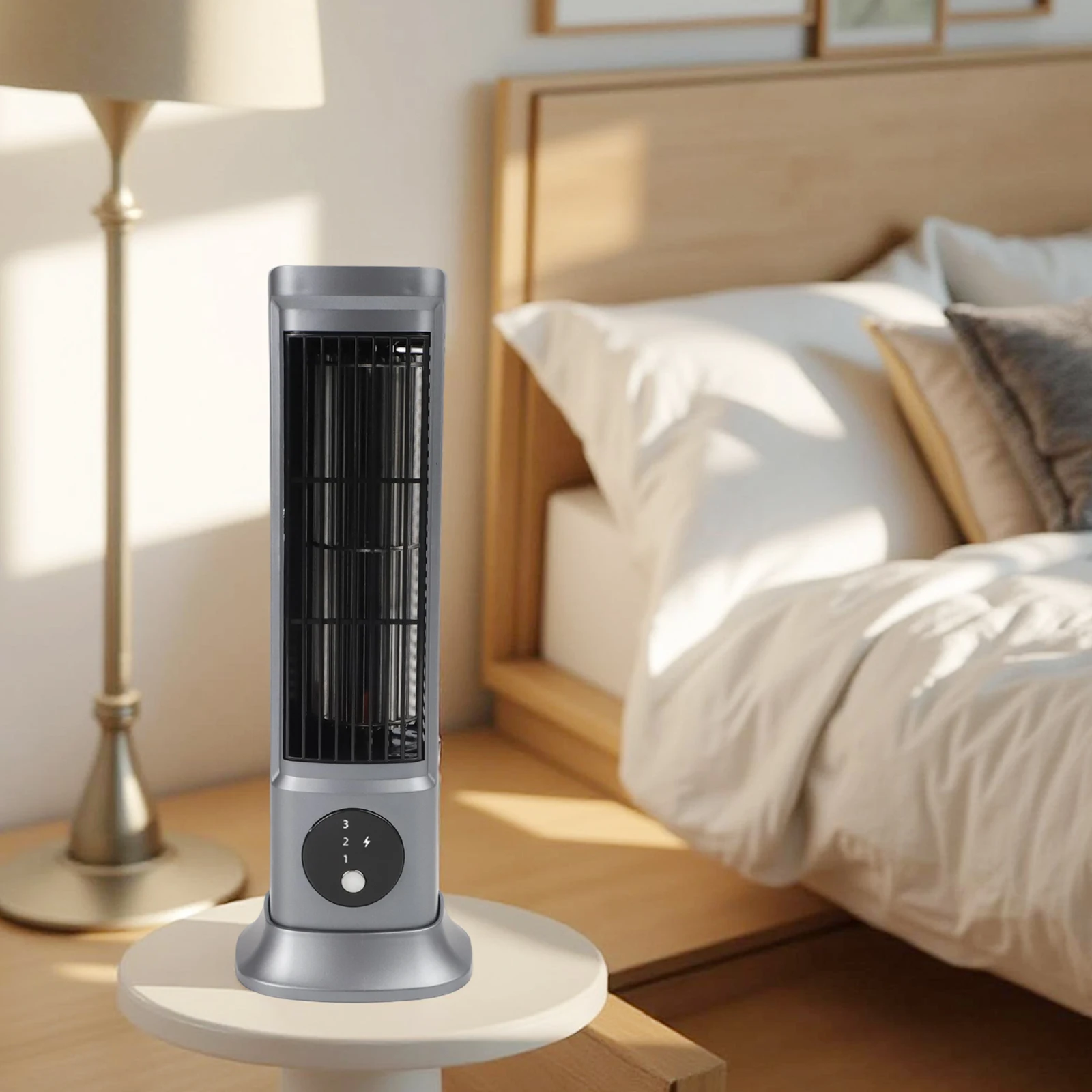 Portable Digital Display Cooling Fan with 3 Adjustable Speeds and Rechargeable 1200mAh Battery for Any Environment