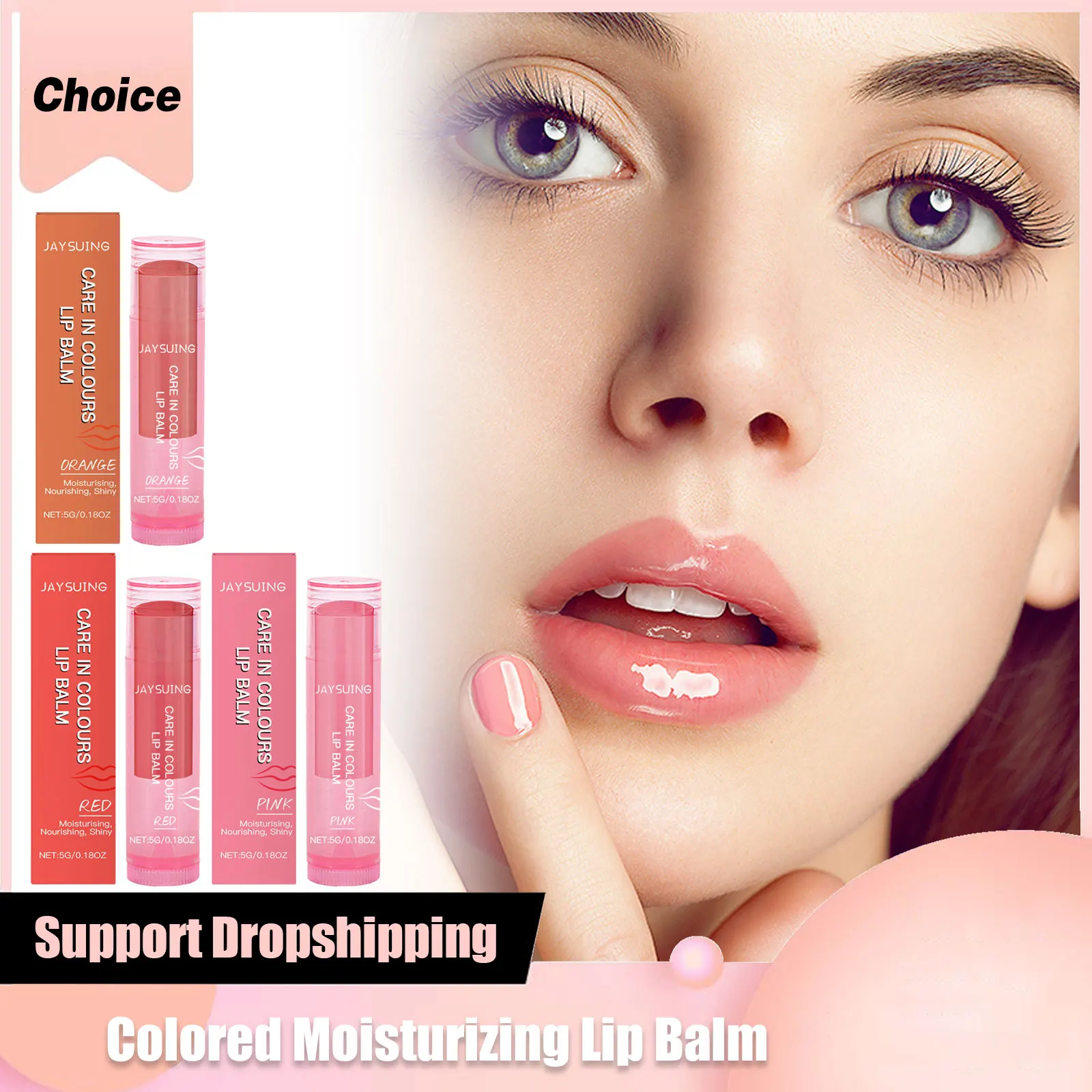 

Colored Moisturizing Lip Balm Lipstick Gloss Lasting Fade Lip Lines Relieve Dryness Nourish Plumper Volume Jelly Tinted Lip Care