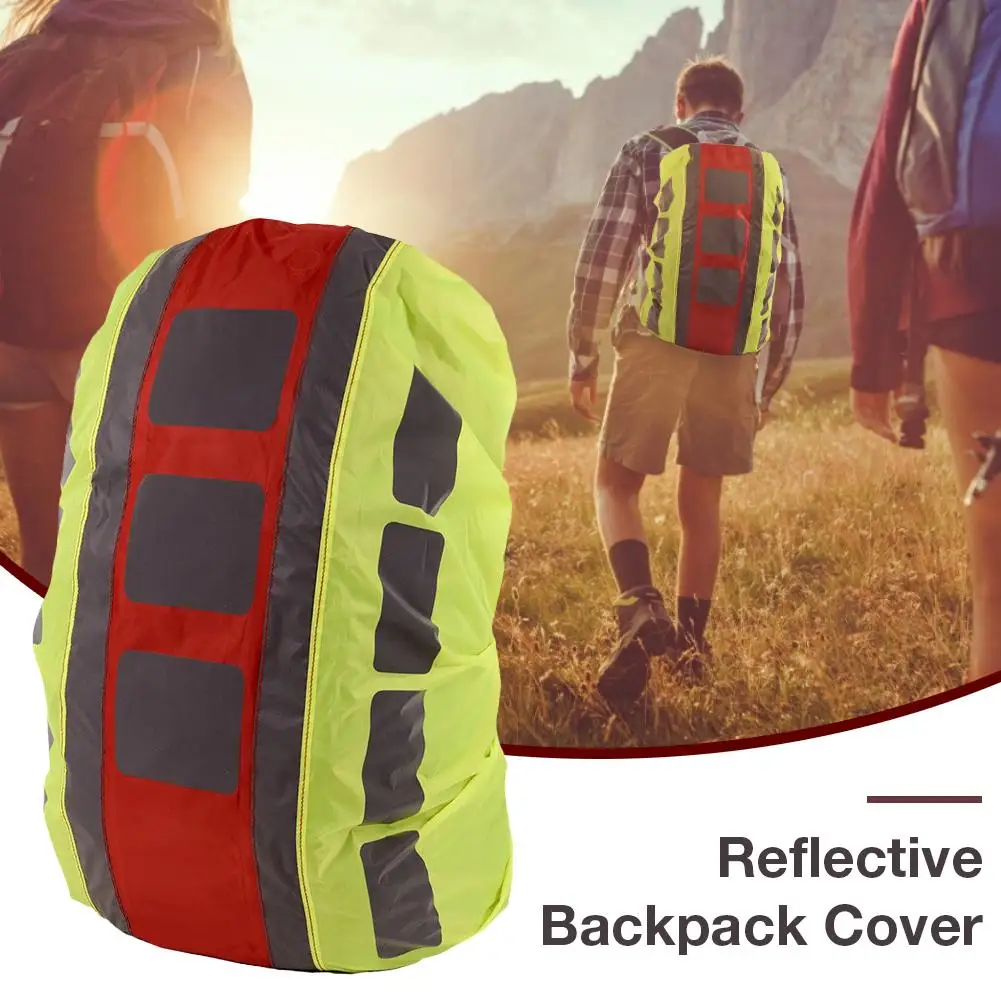 KoKossi 1Pcs Outdoor Waterproof Cover Backpack Cover Rain Cover Cycling Hiking Backpack Vertical Reflective Dust Cover Woman Men