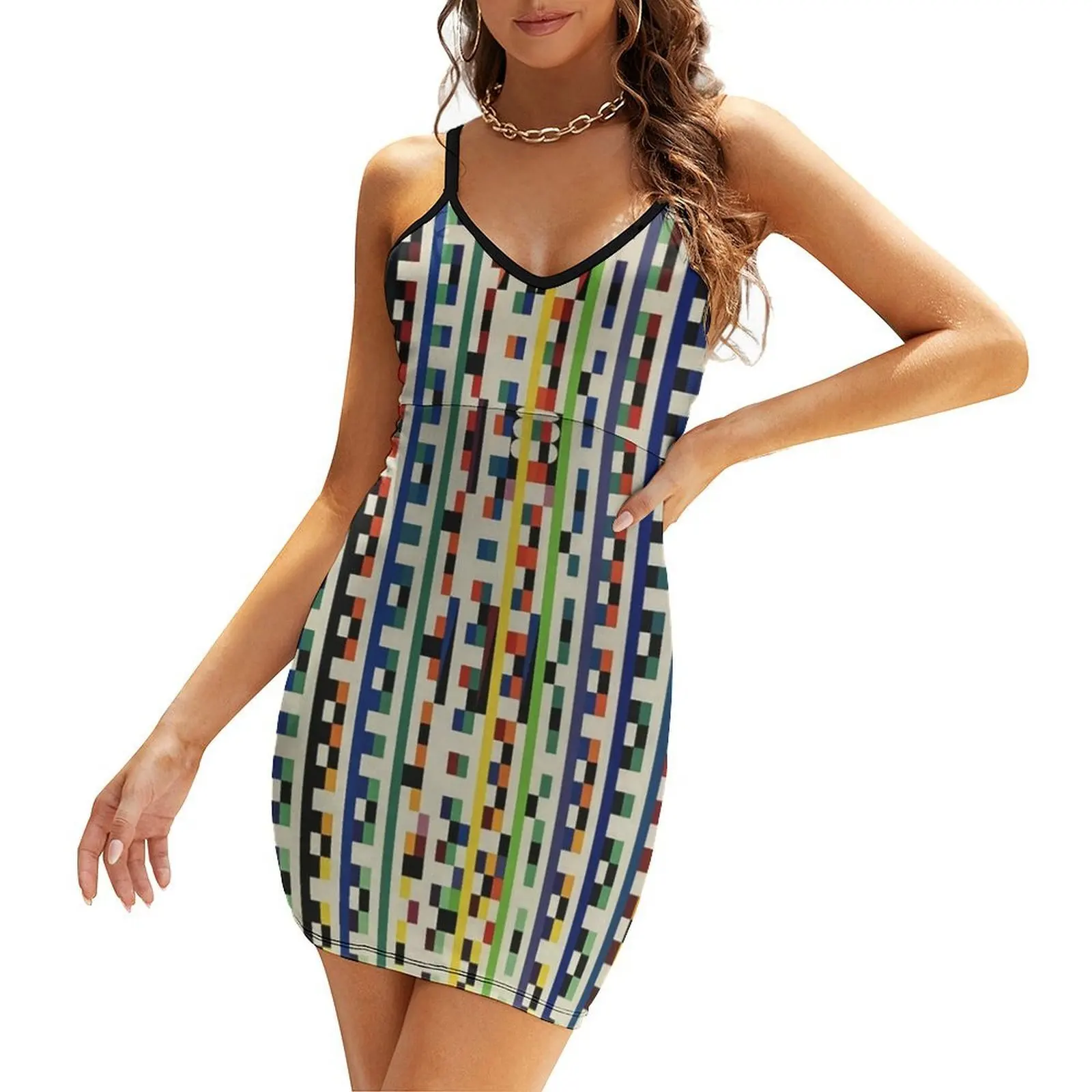 

Yaacov Agam Beyond The Visible Sling Dress birthday dress for women Woman fashion elegant dresses plus sizes women party dresses