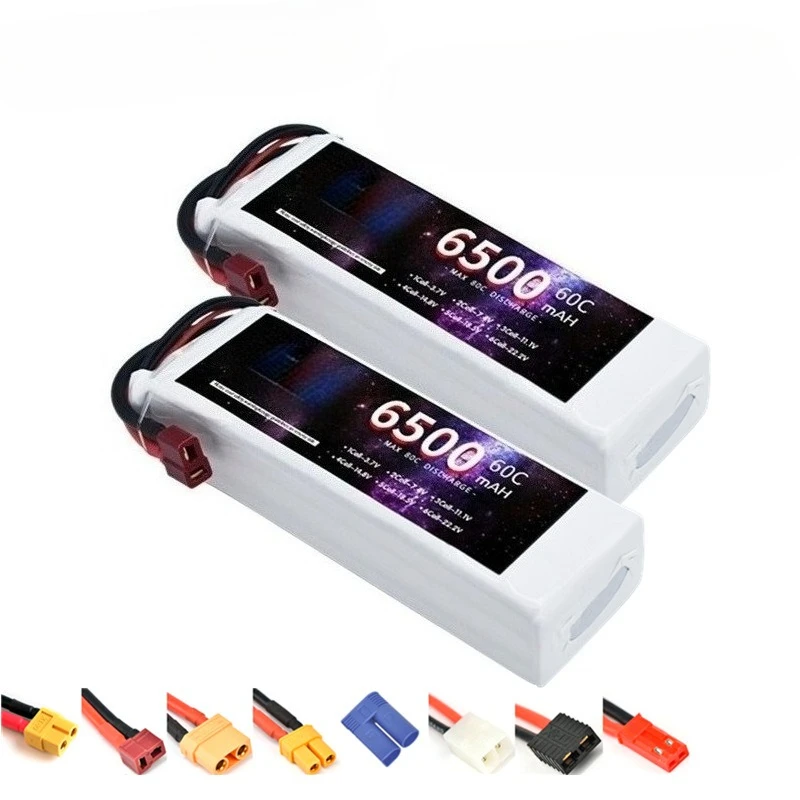 3s 6500mAh 11.1V 60C يبو بطارية ل RC طائرة كوادكوبتر الطائرة بدون طيار FPV قارب هليكوبتر 11.1 فولت بطارية مع T XT90 XT60 التوصيل