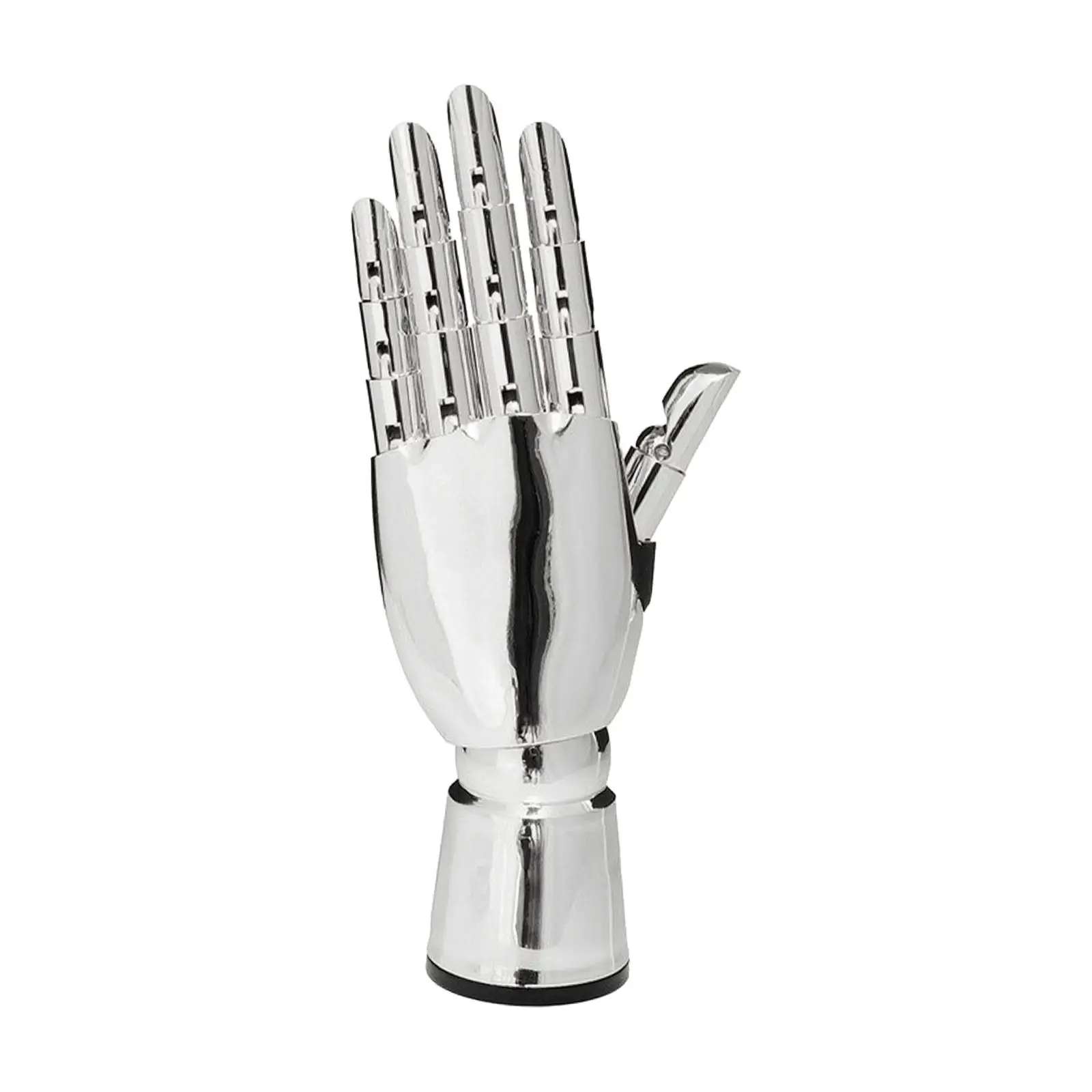 Mirrored Hand Mannequin Display for Jewelry Boutique Window Styling with Articulated Fingers ABS Iron