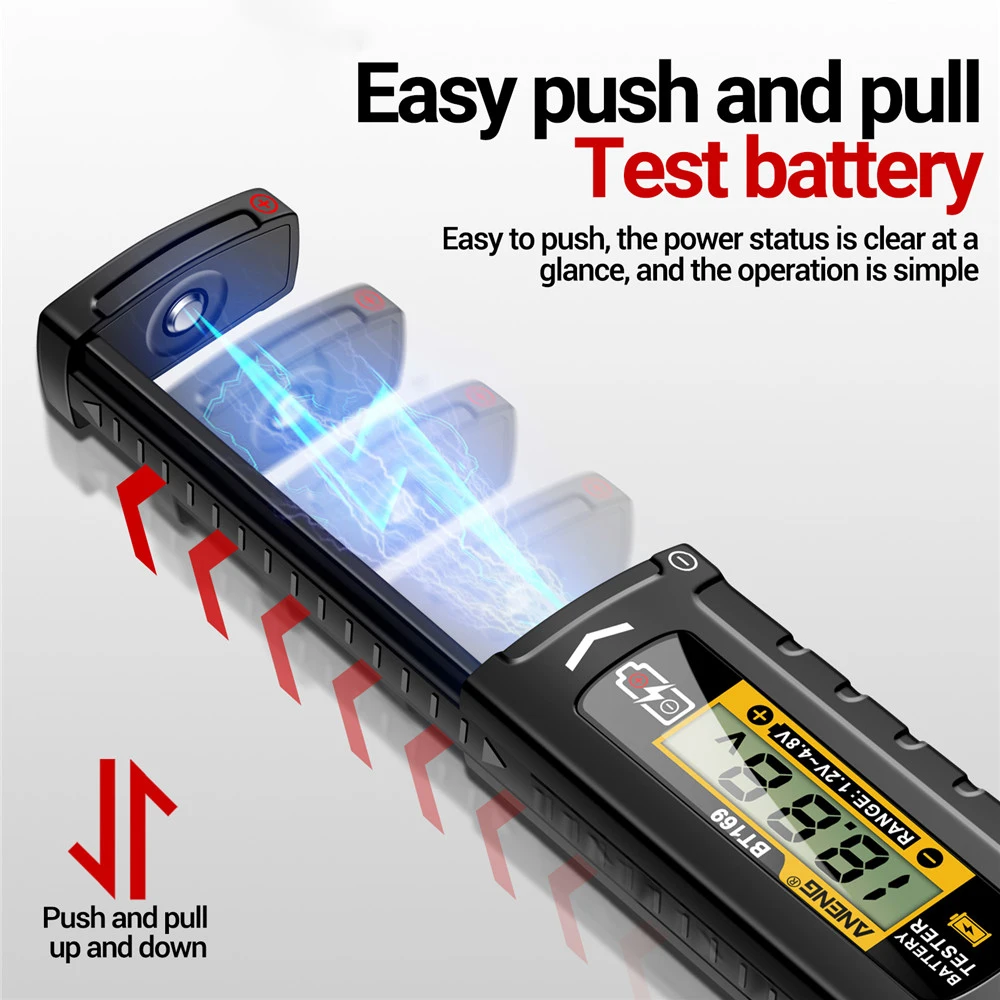 BT169 Digital Battery Testers Detector Multifunctional Quickly Measure Battery No Power Required for C D AA AAA 9V 1.5V Button