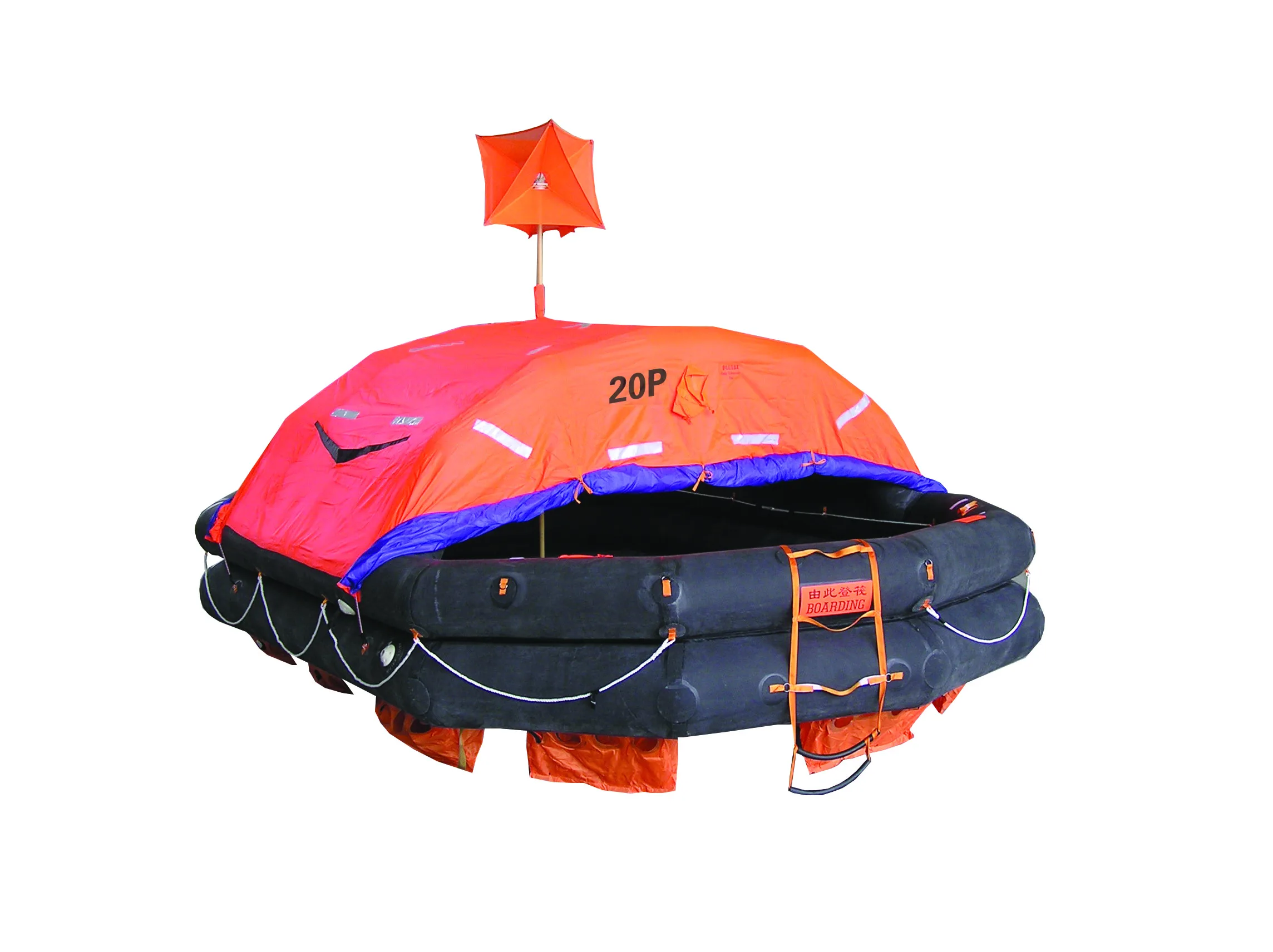 Zattera di salvataggio gonfiabile per zattere di sopravvivenza marine con sollevatore per 20 persone