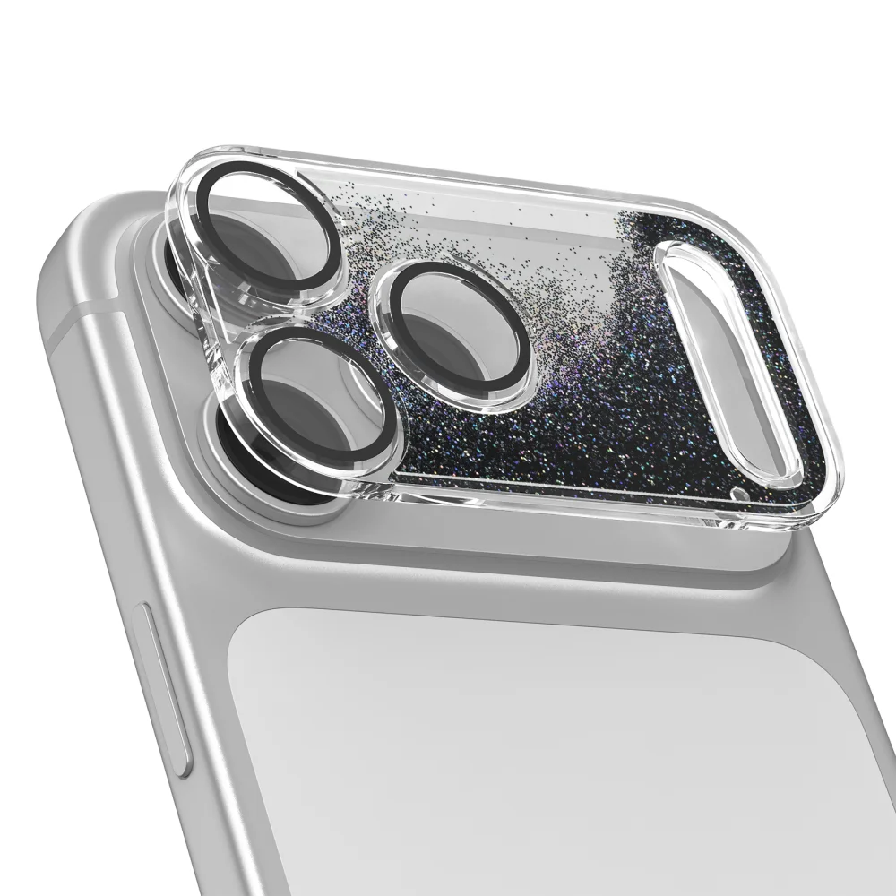 Shining Glitter Quicksand Clear Camera Lens Protector For iPhone 17Pro/Pro Max HD Lens Protective Film Cover Cap Accessorie