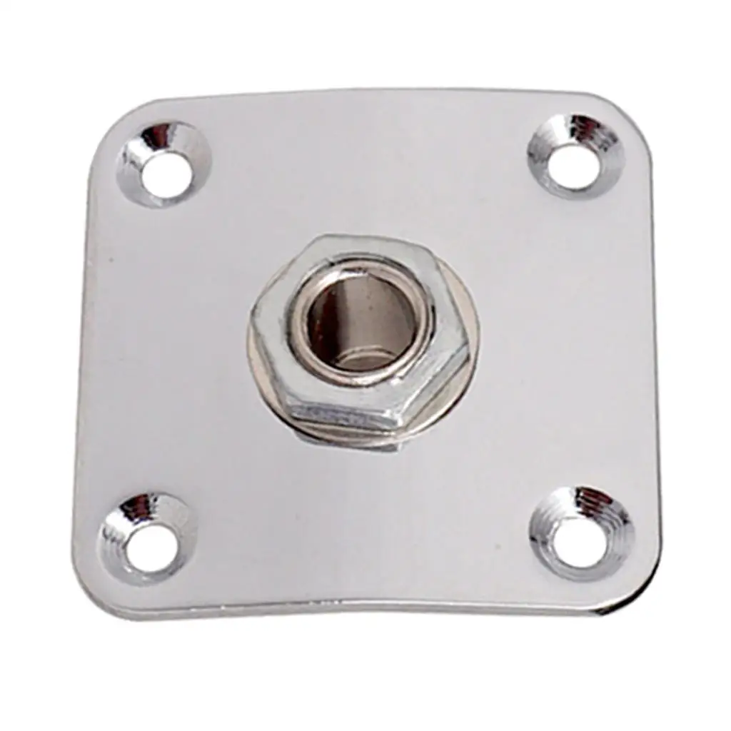 35x35mm Metal Square Guitar Jack Plates Jack Socket Cover with Mounting Screws for LP Electric Guitar Bass Accessories