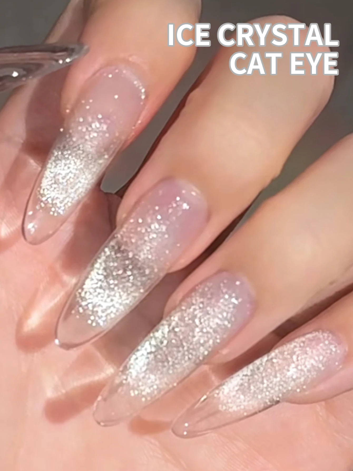 1 szt. Żelowy lakier do paznokci z efektem kryształowego lodu i efektem kociego oka, utwardzany światłem UV LED, długotrwały, szybkoschnący żel do zdobienia paznokci - idealny prezent dla kobiet