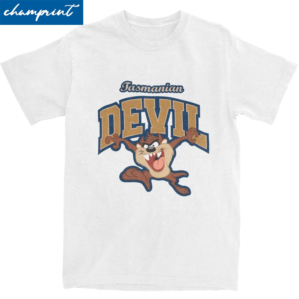 Men Women's TAZ Cartoon Tasmanian Devil (2) T Shirts 100% Cotton Clothes Funny Short Sleeve Crew Neck Tees Original T-Shirt