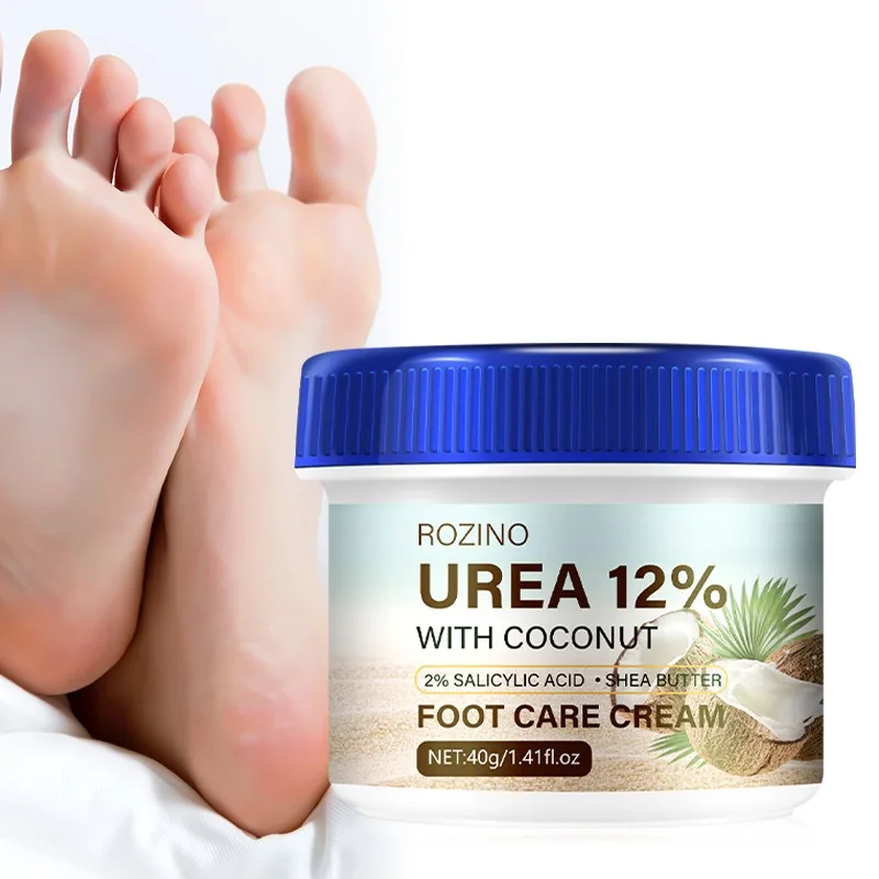 Crema de Coco para pies, previene el agrietamiento de los pies, hidrata y nutre, proporciona doble protección para la piel rugosa, tratamiento para los pies, 40g
