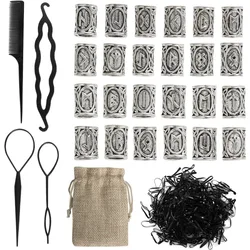 Beard Beads Set Viking Piece, Viking Beard Beads Nordic Hair Accessories for Jewellery DIY Pendant Necklace