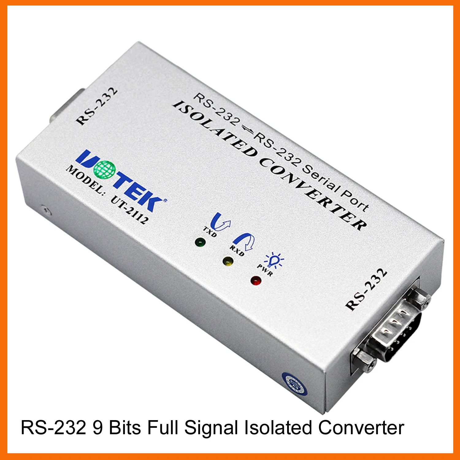 UT-2112 Industrial Grade RS-232 9 Bits Full Signal Isolated Converter RS232 Adapter UT-2112 Isolation Connector