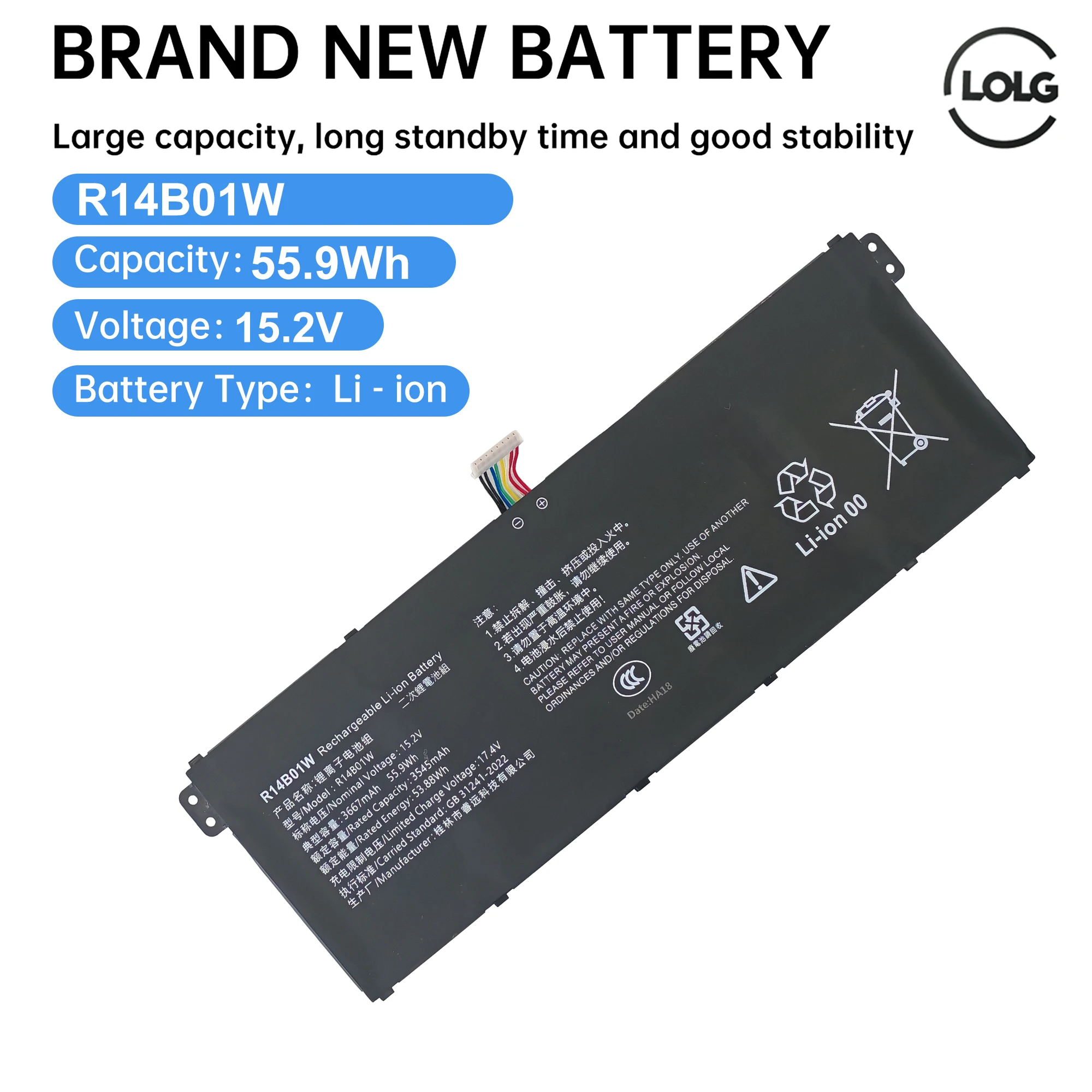 Laptop Battery R14B01W for Xiaomi RedmiBook 14 16 XMA1901-DA/DG/DJ XMA1901-AA/AG HOT SALE
