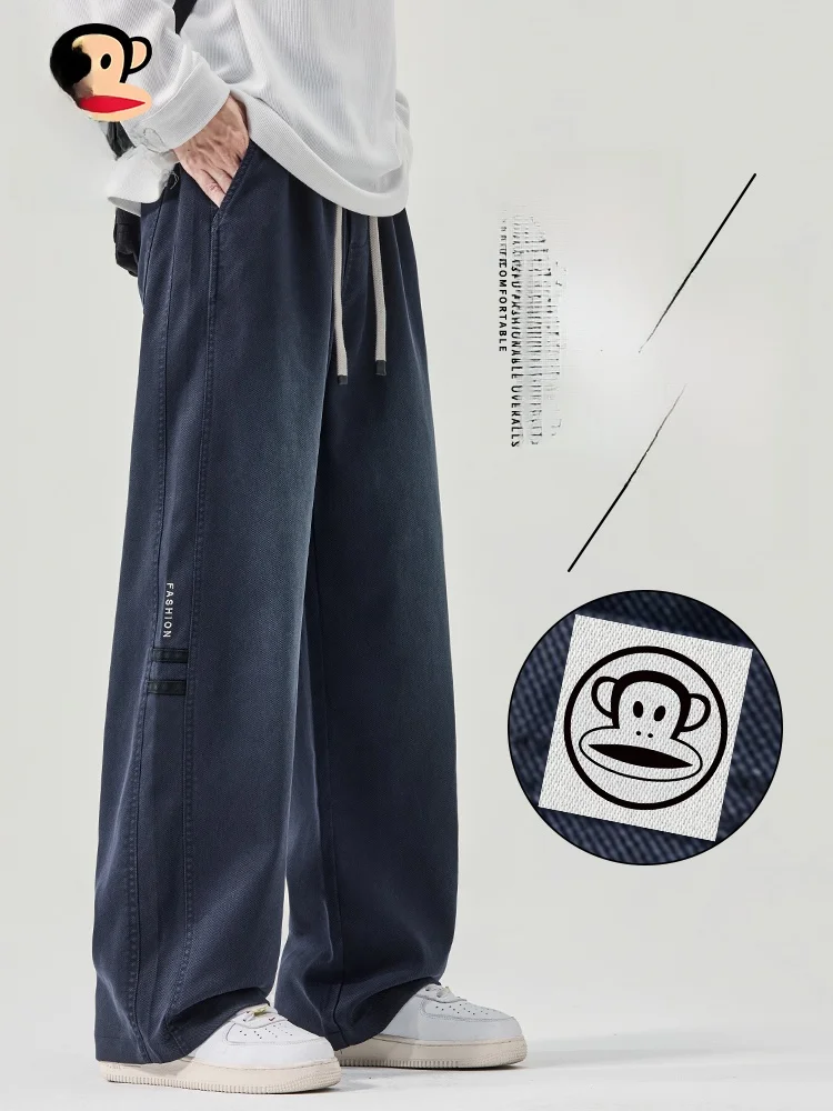 

Мужские повседневные брюки PaulFrank в американском ретро-стиле, свободные, устойчивые к сминанию, прямые, спортивные, осенние