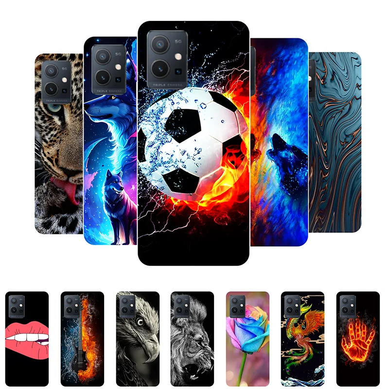 For Vivo Y55 5G Case Football Soft Silicone Back Cases for Vivo Y55 5G V2127 V2154 Phone Cover VivoY55 Y 55 5G etui Funda