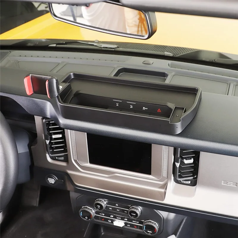 

OB-Car Dash Phone Holder With Storage Tray For Ford Bronco 2021-2025 Interior Accessories